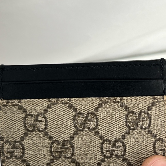 NWOT Authentic Gucci GG Supreme Canvas Leather Card Case Card Holder w/ COA - Picture 3 of 9